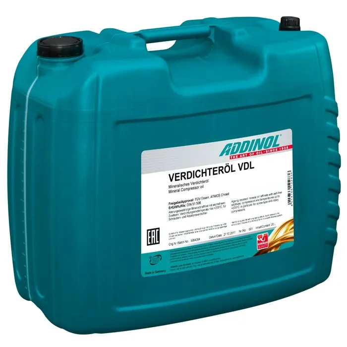 ADDINOL Verdichterol VDL 68S Компрессорное масло, 20л